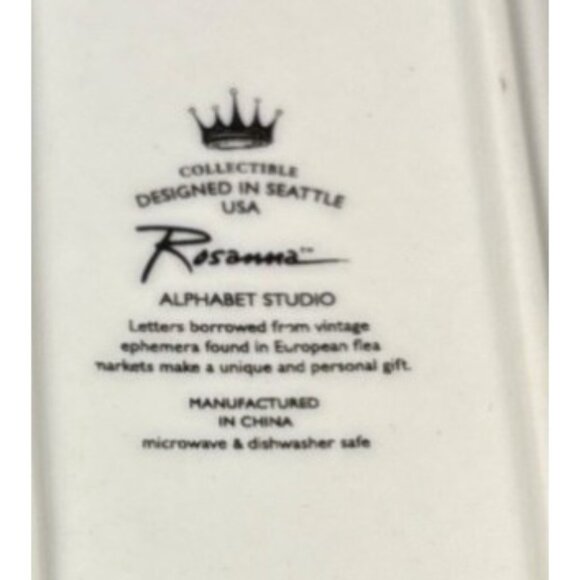 Rosanna Alphabet Studio Monogram "S" Small Tray With Original Box - Picture 7 of 10